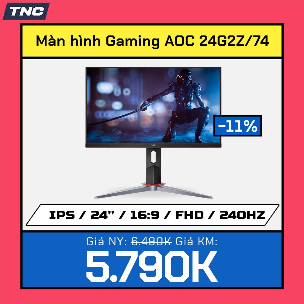 Màn hình Gaming AOC 24G2Z/74 23.8 inch/ FHD/ IPS / 240Hz/ 0.5ms